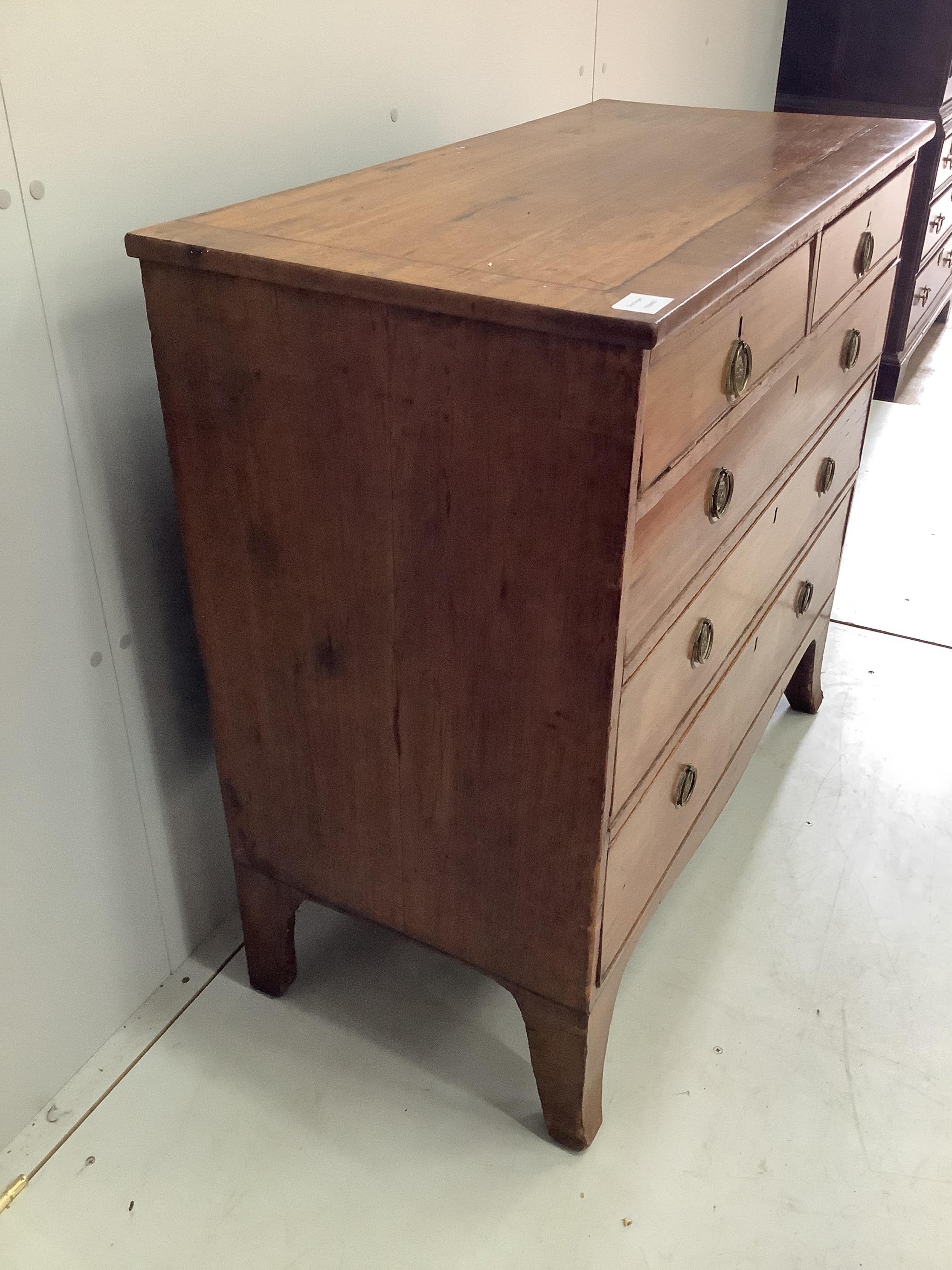 A George IV mahogany chest, width 95cm, depth 46cm, height 89cm. Condition - fair